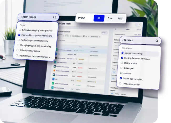 outils de veille et de sélection d'outils d'autosoins